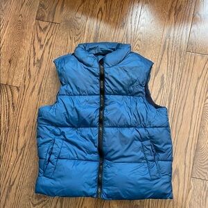 Old Navy Fleece lined Blue Puffer Vest S(6-7)